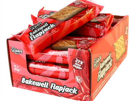 The Skinny Food Co Reduced Sugar Flapjacks 12x80g Bakewell on Sale