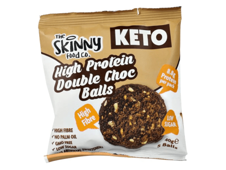 The Skinny Food Co High Protein Keto Balls 10x40g Double Chocolate Online now