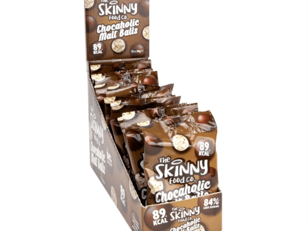 The Skinny Food Co Chocaholic Malt Balls 12x20g Choc Malt For Discount