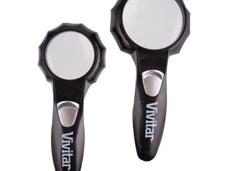 Set of 2 Lighted 6-LED Handheld Magnifiers For Discount